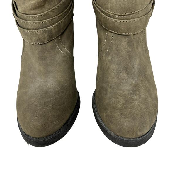 Qupid Convertible Tapestry Ankle Boots Women SZ 7 Block Heel Tapestry Boho Chic - Picture 10 of 13